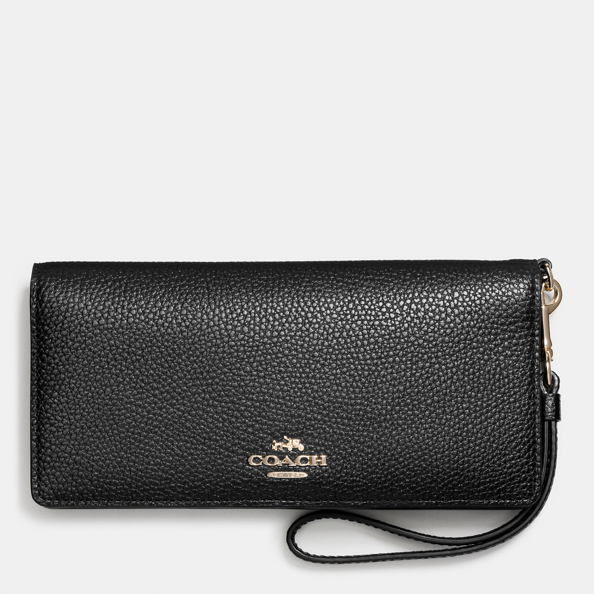 Brand Coach Slim Wallet In Pebble Leather | Women